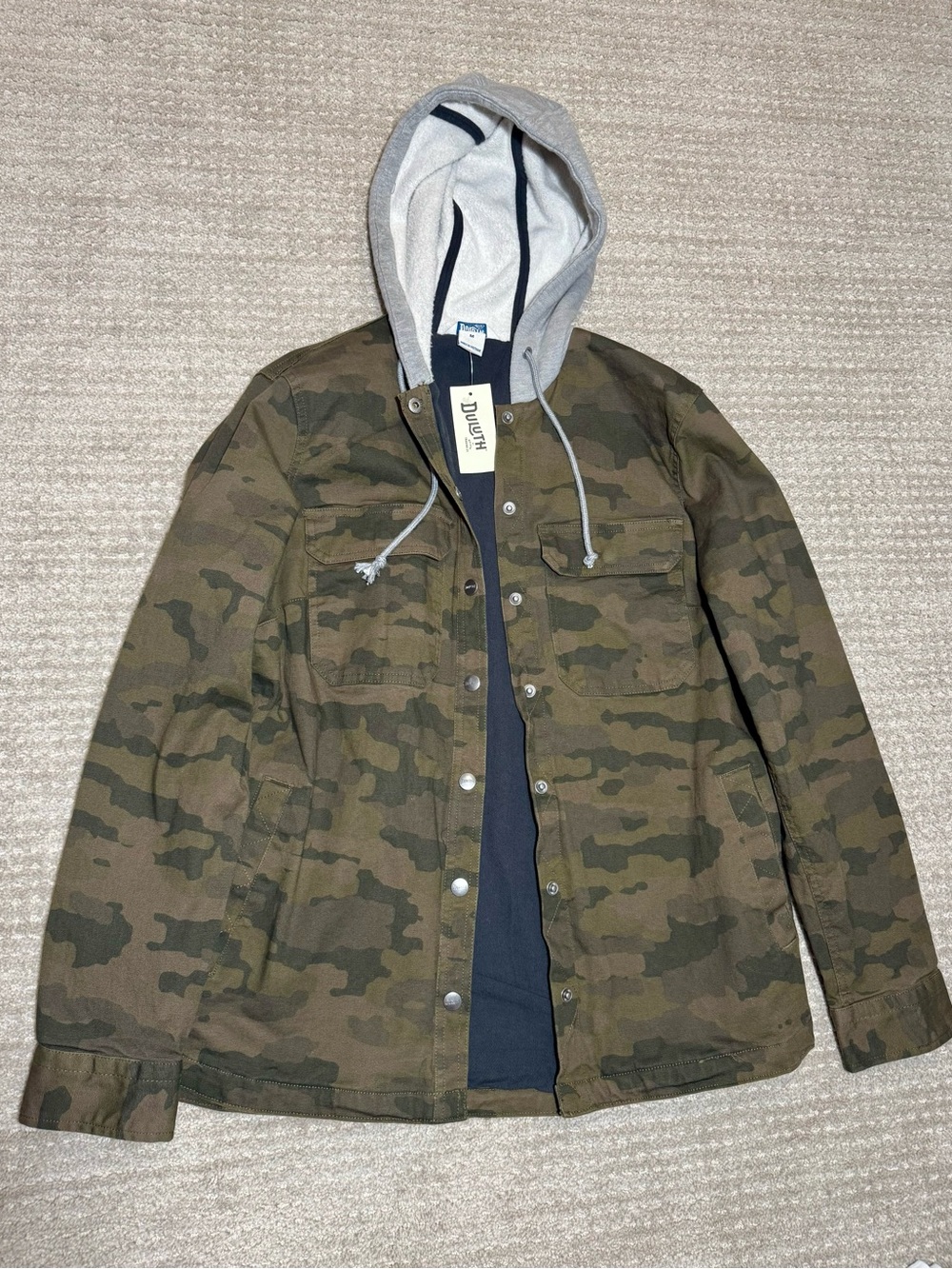 Duluth Trading Co Camouflage Utility Jacket Hooded/Lined NWT - Women’s M